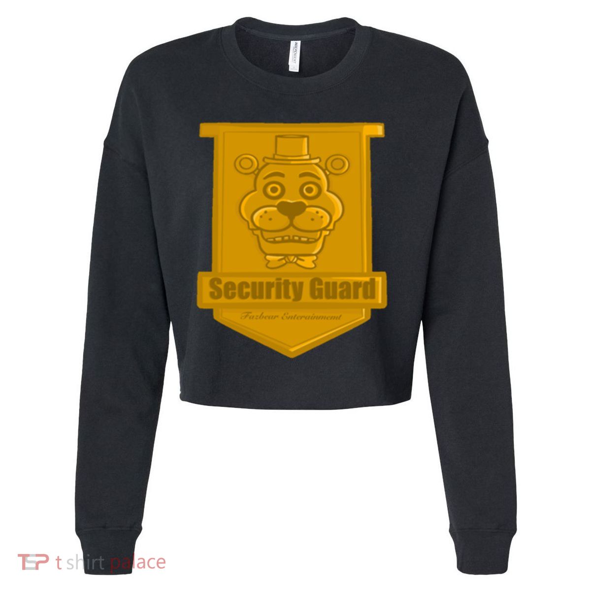 Fnaf Security Guard Badge Cropped Pullover Crew