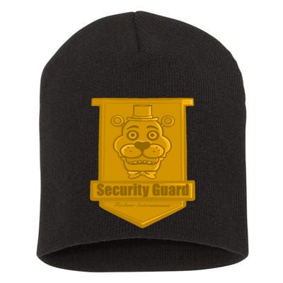 Fnaf Security Guard Badge Short Acrylic Beanie