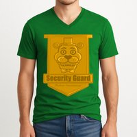 Fnaf Security Guard Badge V-Neck T-Shirt