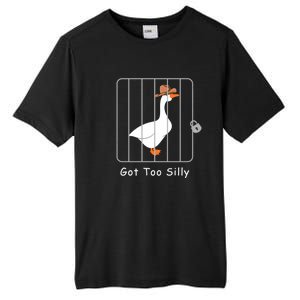 Funny Silly Goose Lover Mugshot Meme Got Too Silly Tall Fusion ChromaSoft Performance T-Shirt