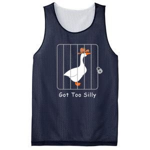 Funny Silly Goose Lover Mugshot Meme Got Too Silly Mesh Reversible Basketball Jersey Tank