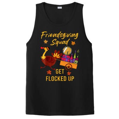 Friendsgiving Squad Get Flocked Up Thanksgiving PosiCharge Competitor Tank