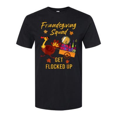 Friendsgiving Squad Get Flocked Up Thanksgiving Softstyle CVC T-Shirt