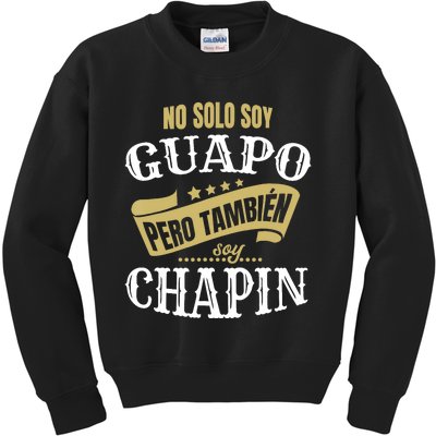 Funny Spanish Guate Chapin Guatemalan Latino Fathers Day Kids Sweatshirt