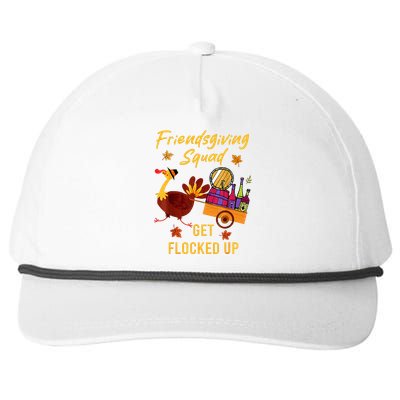 Friendsgiving Squad Get Flocked Up Thanksgiving Snapback Five-Panel Rope Hat