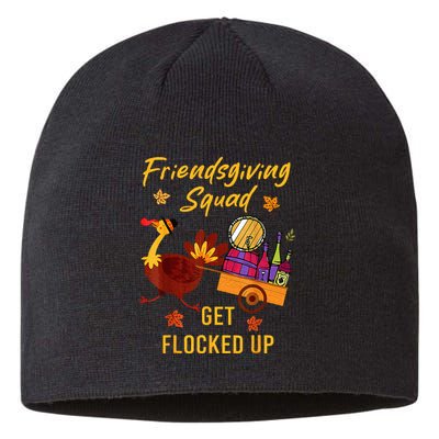 Friendsgiving Squad Get Flocked Up Thanksgiving Sustainable Beanie