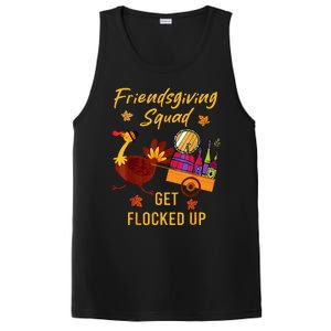 Friendsgiving Squad Get Flocked Up Thanksgiving PosiCharge Competitor Tank