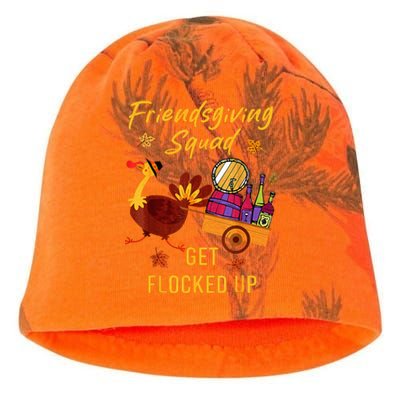 Friendsgiving Squad Get Flocked Up Thanksgiving Kati - Camo Knit Beanie