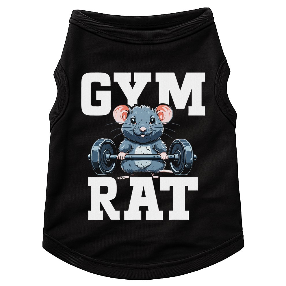 Funny Sport Gym Rat Fitness Bodybuilding Doggie Tank