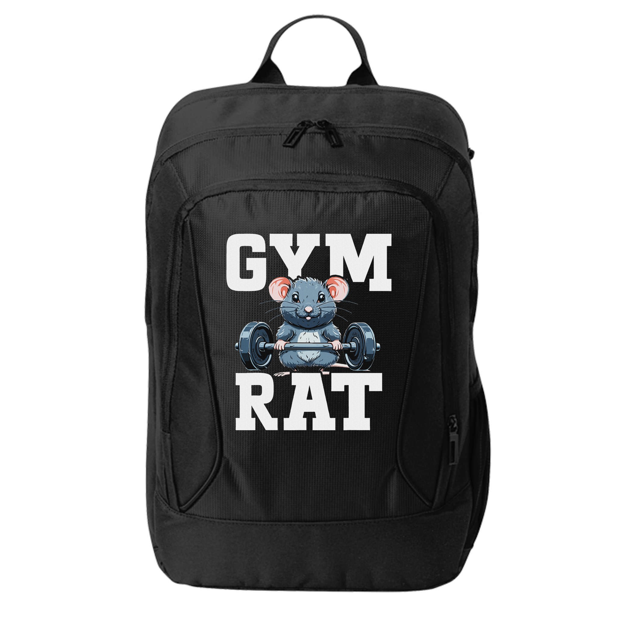 Funny Sport Gym Rat Fitness Bodybuilding City Backpack