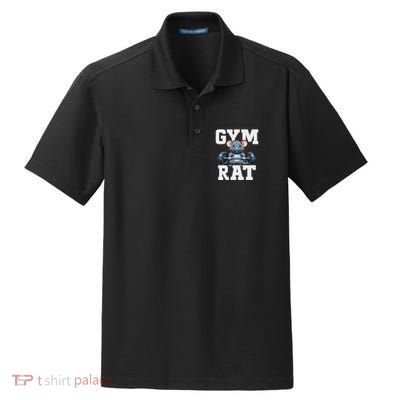 Funny Sport Gym Rat Fitness Bodybuilding Dry Zone Grid Polo