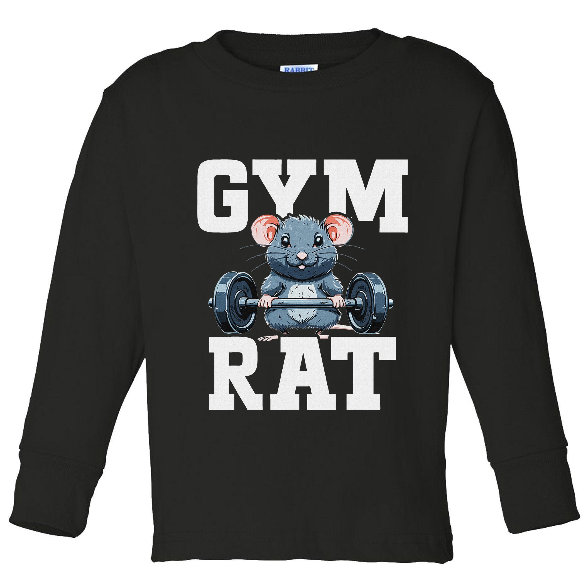Funny Sport Gym Rat Fitness Bodybuilding Toddler Long Sleeve Shirt