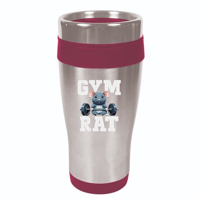 Funny Sport Gym Rat Fitness Bodybuilding 16oz Travel Tumbler