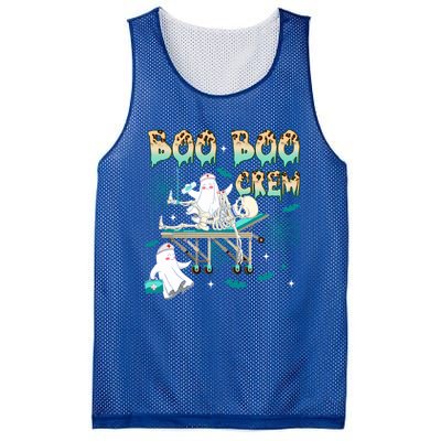 Funny Spooky Ghost Nurse Squad Skeleton Halloween Scrub Tops Gift Mesh Reversible Basketball Jersey Tank