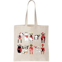 Funny Santa Goats Christmas Farmer Goat Lover Farming Tote Bag