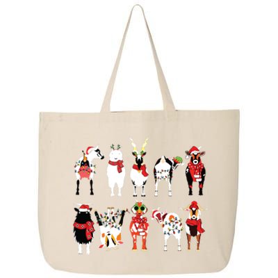 Funny Santa Goats Christmas Farmer Goat Lover Farming 25L Jumbo Tote