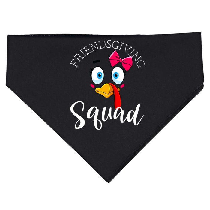 Friendsgiving Squad Gifts Happy Thanksgiving Turkey Day USA-Made Doggie Bandana