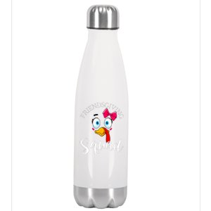 Friendsgiving Squad Gifts Happy Thanksgiving Turkey Day Stainless Steel Insulated Water Bottle