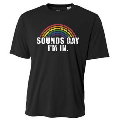 Funny Sounds Gay Im In With Rainbow Flag For Pride Month Cooling Performance Crew T-Shirt