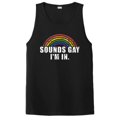 Funny Sounds Gay Im In With Rainbow Flag For Pride Month PosiCharge Competitor Tank