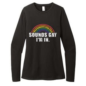 Funny Sounds Gay IM In With Rainbow Flag Womens CVC Long Sleeve Shirt