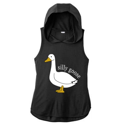 Funny Silly Goose Cute Goose Xmas Family Matching Clothing Ladies PosiCharge Tri-Blend Wicking Draft Hoodie Tank