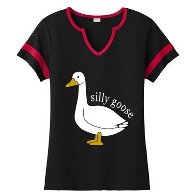 Funny Silly Goose Cute Goose Xmas Family Matching Clothing Ladies Halftime Notch Neck Tee