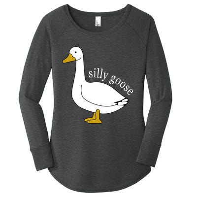 Funny Silly Goose Cute Goose Xmas Family Matching Clothing Women's Perfect Tri Tunic Long Sleeve Shirt