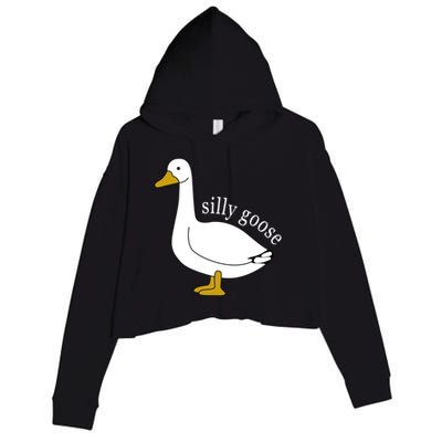 Funny Silly Goose Cute Goose Xmas Family Matching Clothing Crop Fleece Hoodie