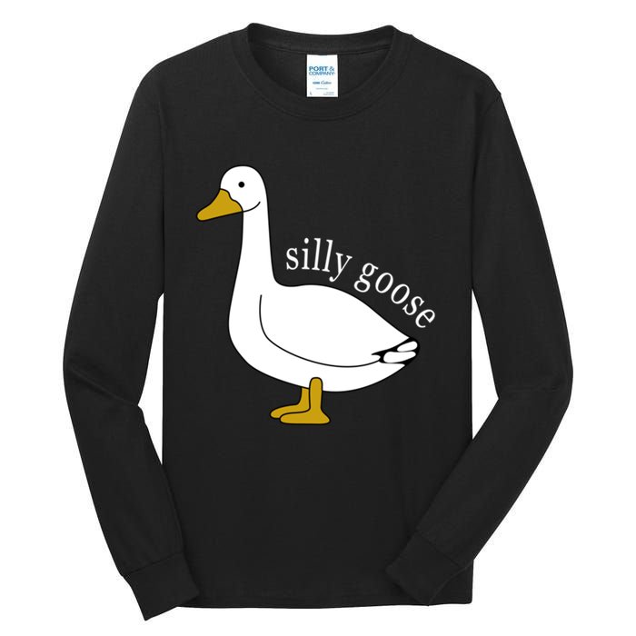 Funny Silly Goose Cute Goose Xmas Family Matching Clothing Tall Long Sleeve T-Shirt