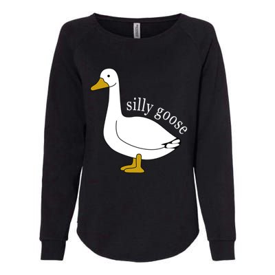 Funny Silly Goose Cute Goose Xmas Family Matching Clothing Womens California Wash Sweatshirt