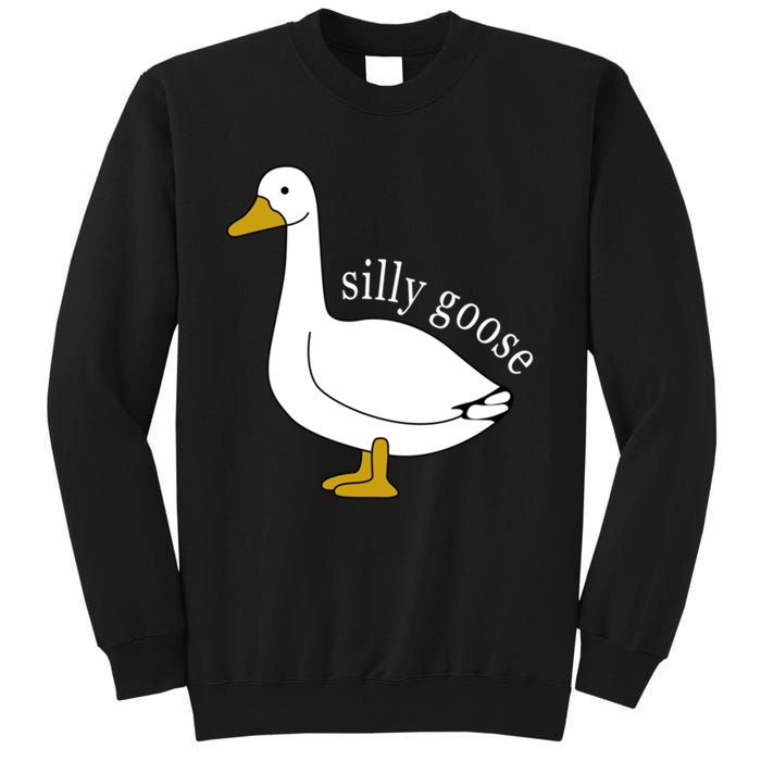 Funny Silly Goose Cute Goose Xmas Family Matching Clothing Tall Sweatshirt