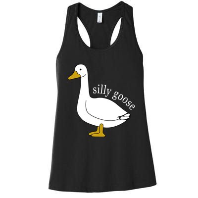 Funny Silly Goose Cute Goose Xmas Family Matching Clothing Women's Racerback Tank