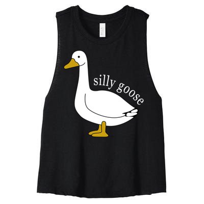 Funny Silly Goose Cute Goose Xmas Family Matching Clothing Women's Racerback Cropped Tank