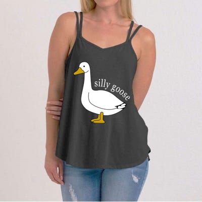 Funny Silly Goose Cute Goose Xmas Family Matching Clothing Women's Strappy Tank