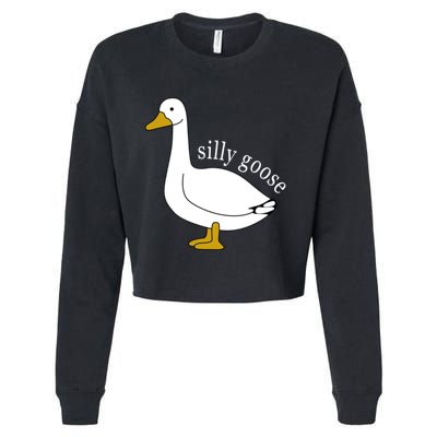 Funny Silly Goose Cute Goose Xmas Family Matching Clothing Cropped Pullover Crew