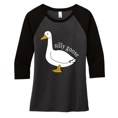 Funny Silly Goose Cute Goose Xmas Family Matching Clothing Women's Tri-Blend 3/4-Sleeve Raglan Shirt