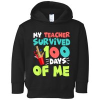 Funny School Gift 100 Days Of School Toddler Hoodie