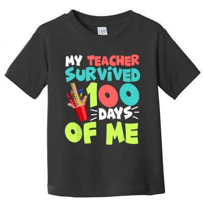 Funny School Gift 100 Days Of School Toddler T-Shirt