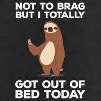 Funny Sloth - Got Out Of Bed Today 12oz Stainless Steel Coffee Mug