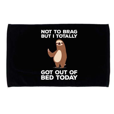 Funny Sloth - Got Out Of Bed Today Microfiber Hand Towel
