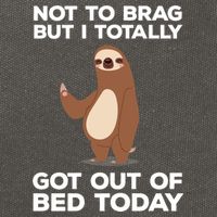 Funny Sloth - Got Out Of Bed Today Cotton Canvas Backpack