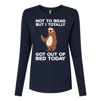 Funny Sloth - Got Out Of Bed Today Womens Cotton Relaxed Long Sleeve T-Shirt