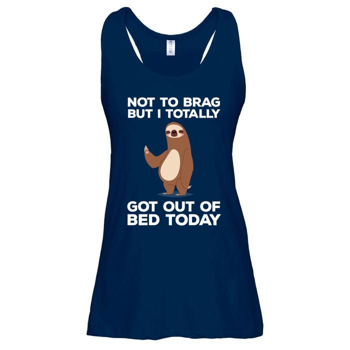 Funny Sloth - Got Out Of Bed Today Ladies Essential Flowy Tank