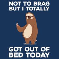 Funny Sloth - Got Out Of Bed Today Flat Bill Trucker Hat