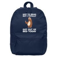 Funny Sloth - Got Out Of Bed Today 16 in Basic Backpack
