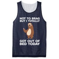 Funny Sloth - Got Out Of Bed Today Mesh Reversible Basketball Jersey Tank
