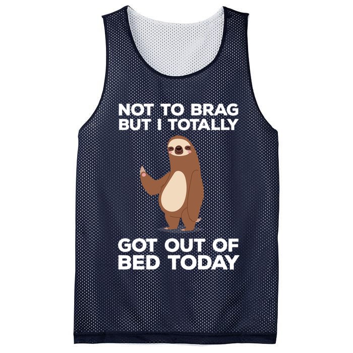Funny Sloth - Got Out Of Bed Today Mesh Reversible Basketball Jersey Tank