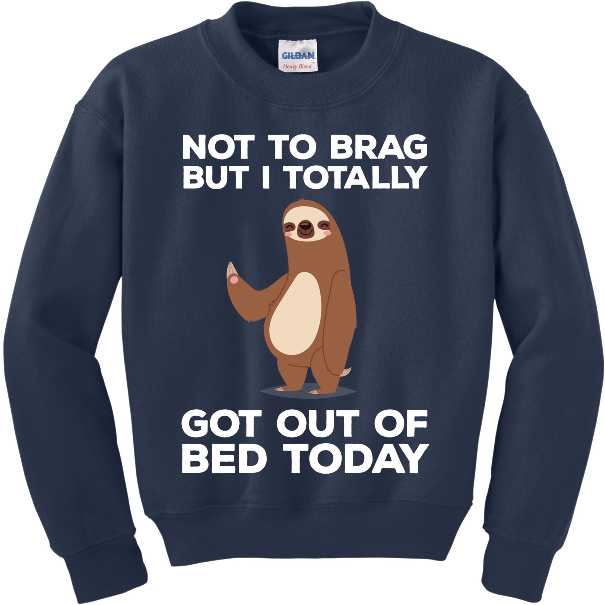 Funny Sloth - Got Out Of Bed Today Kids Sweatshirt