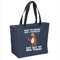 Funny Sloth - Got Out Of Bed Today Zip Tote Bag